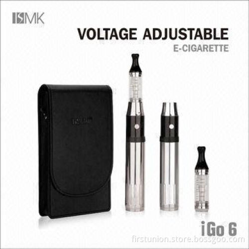 Variable voltage e-cigarette iGo6 with refilled and reusable atomizer CE7